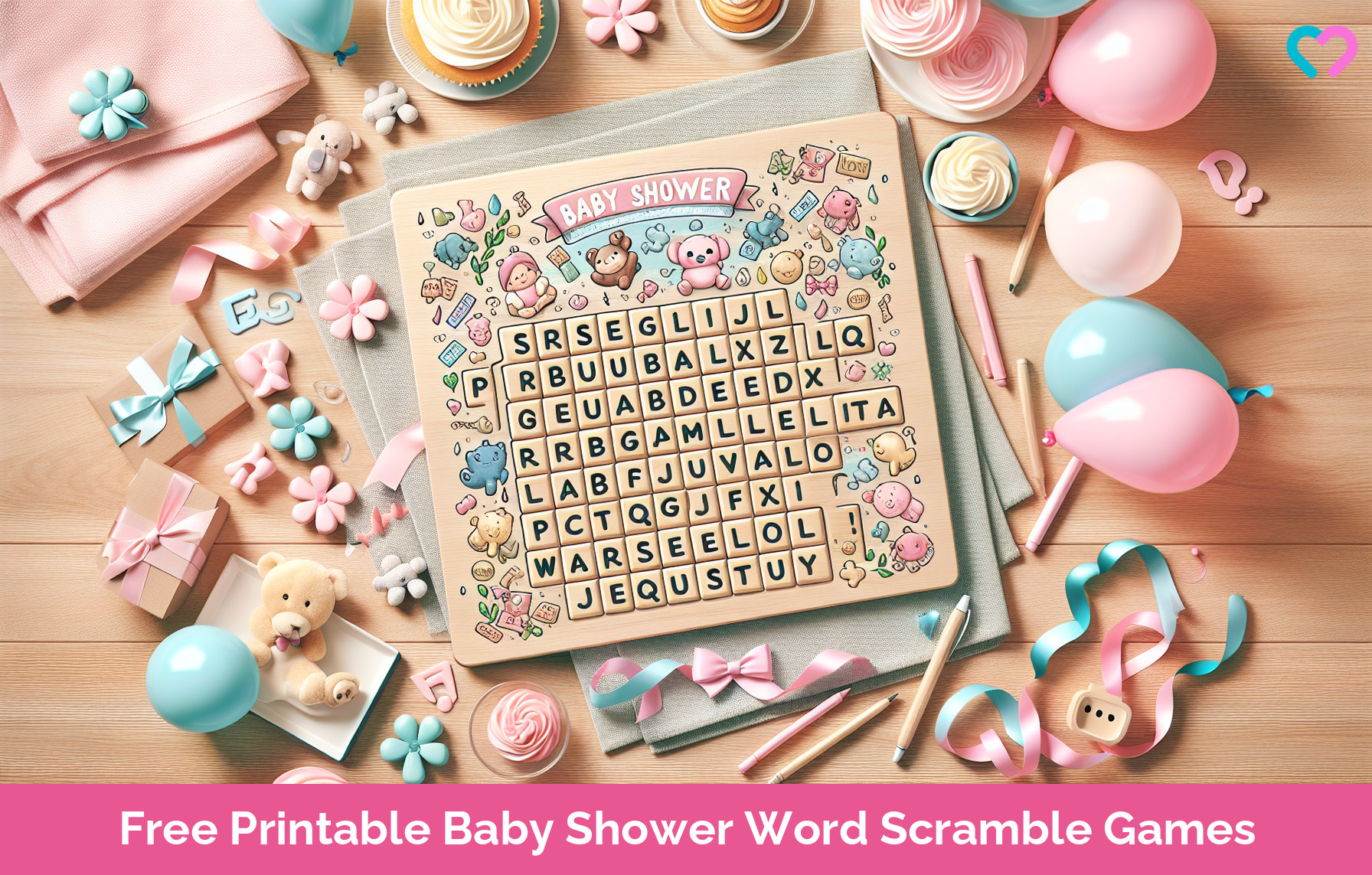 Baby Shower Word Scramble Games_illustration