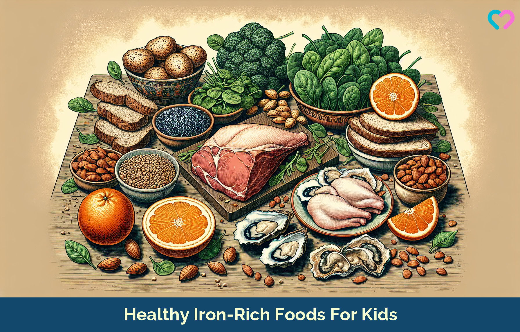 Iron-Rich Foods for kids_illustration