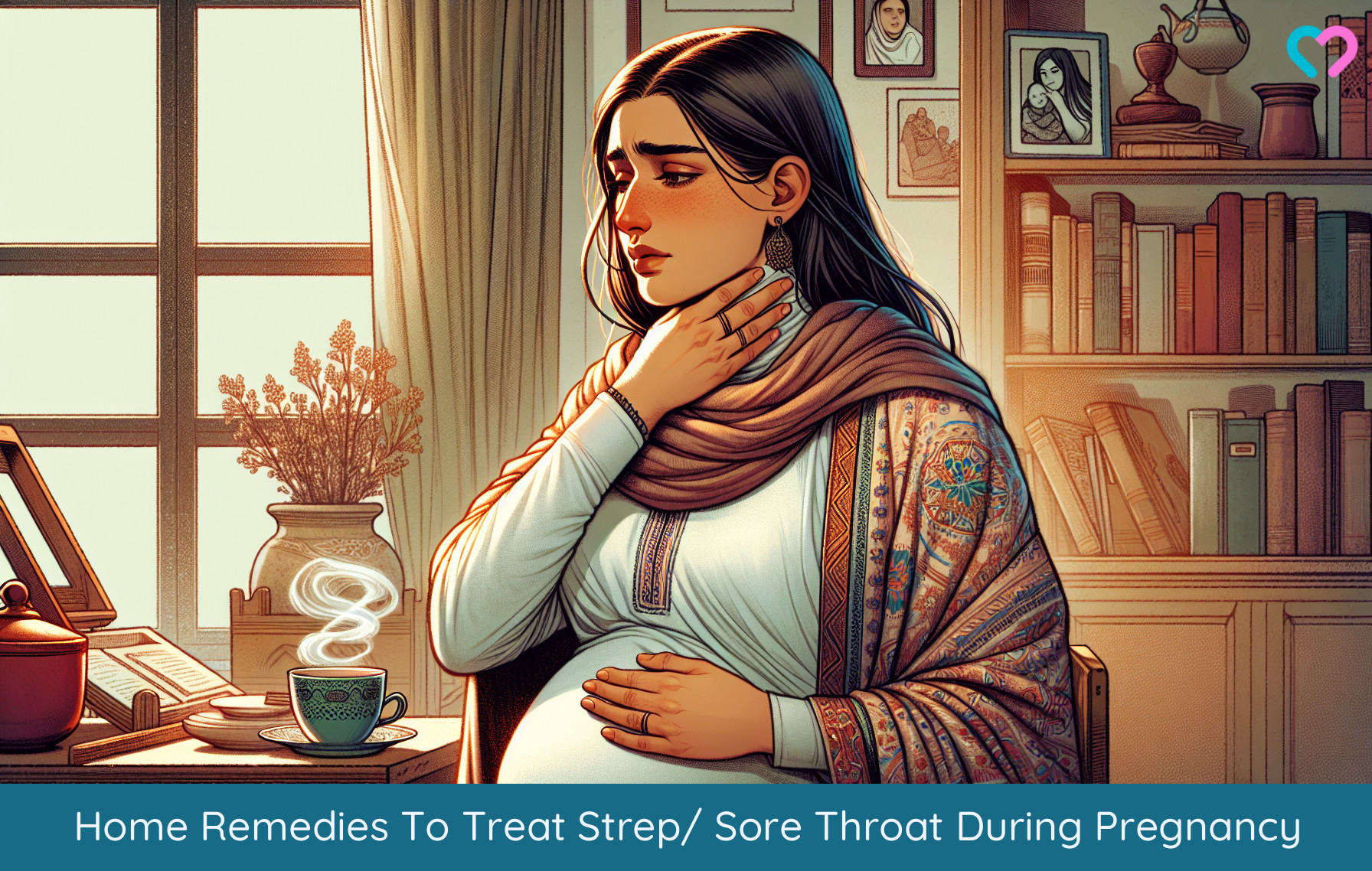 throat pain during pregnancy_illustration