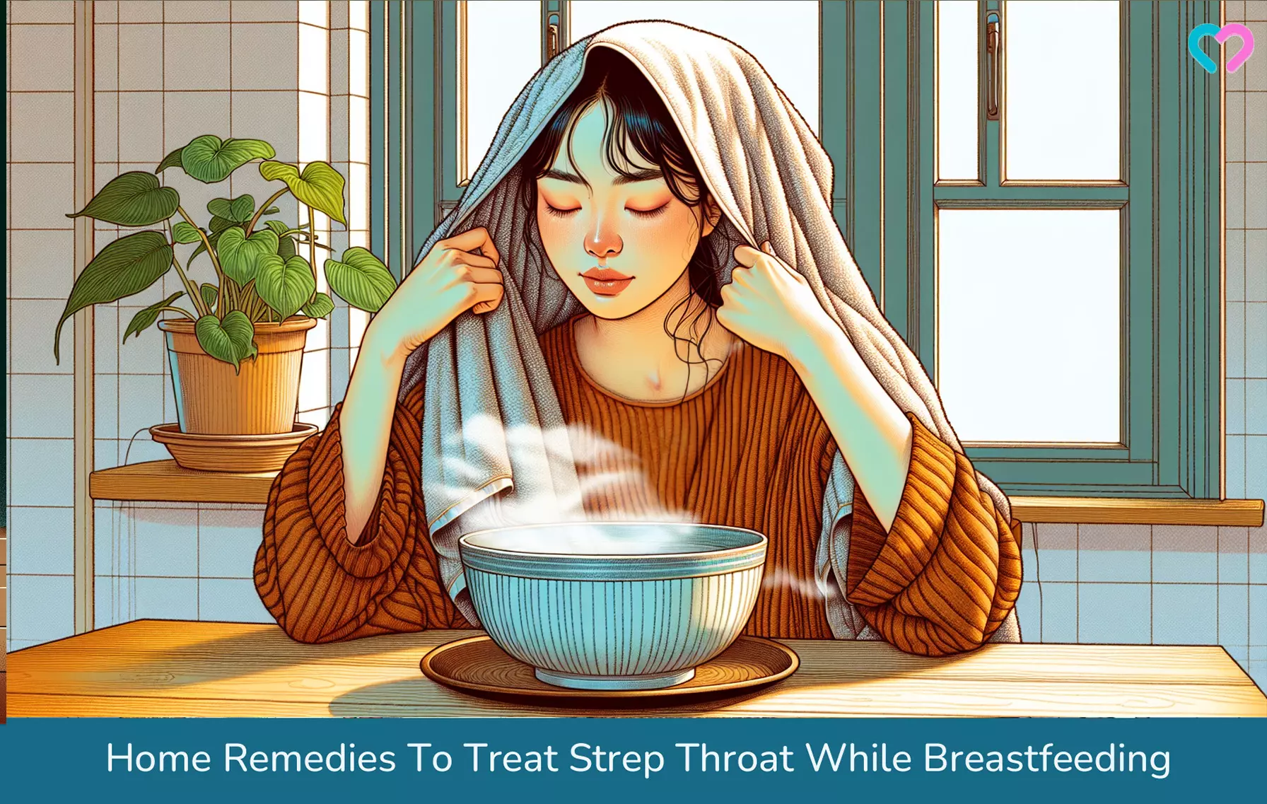 strep throat while breastfeeding newborn_illustration