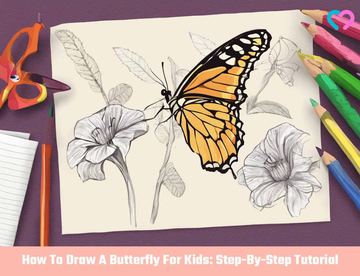 How To Draw A Butterfly For Kids_illustration