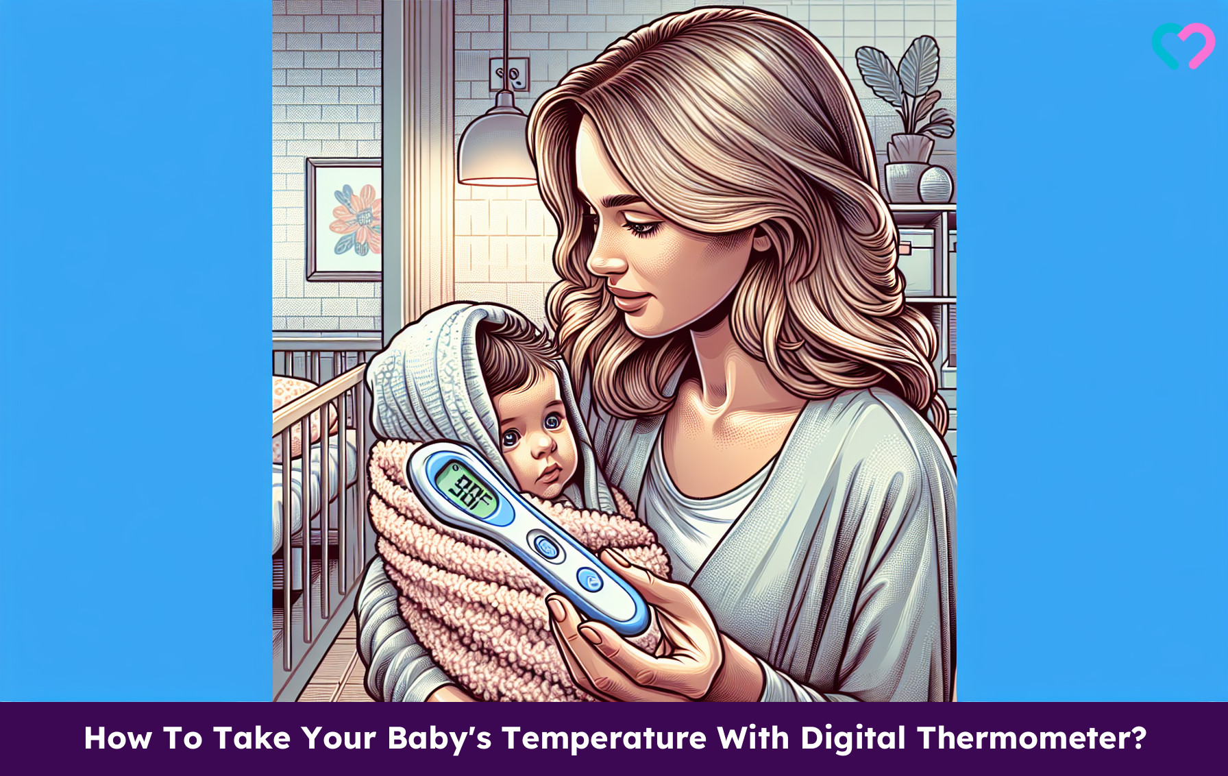 how to take baby temperature with digital thermometer_illustration