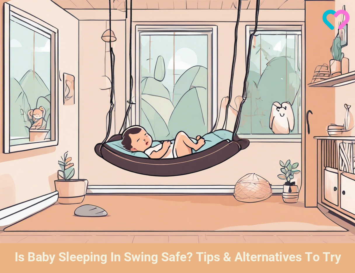 baby sleep in swing_illustration