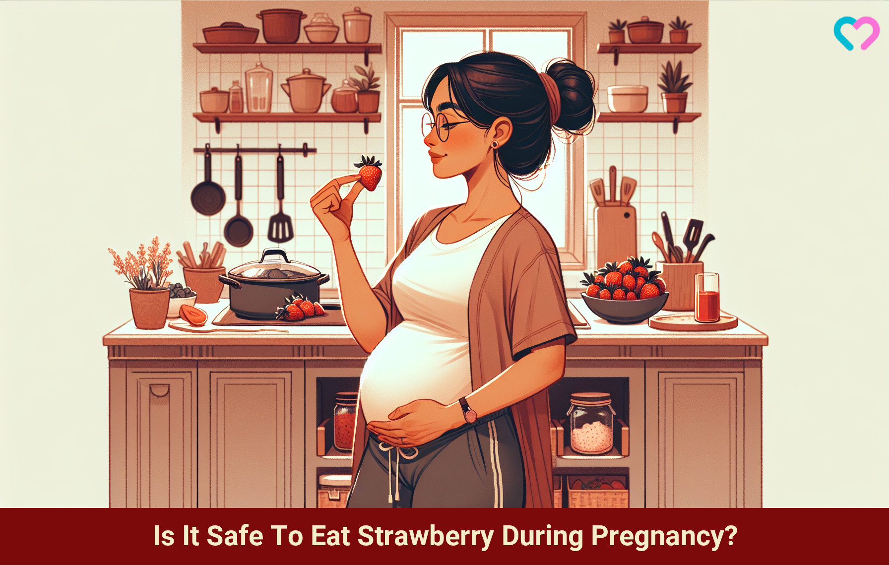 strawberry during pregnancy_illustration