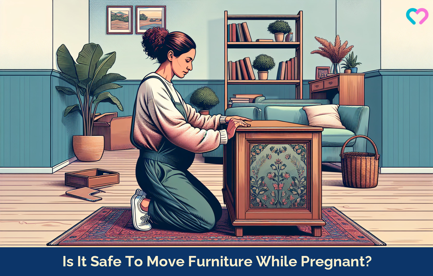 moving furniture while pregnant_illustration