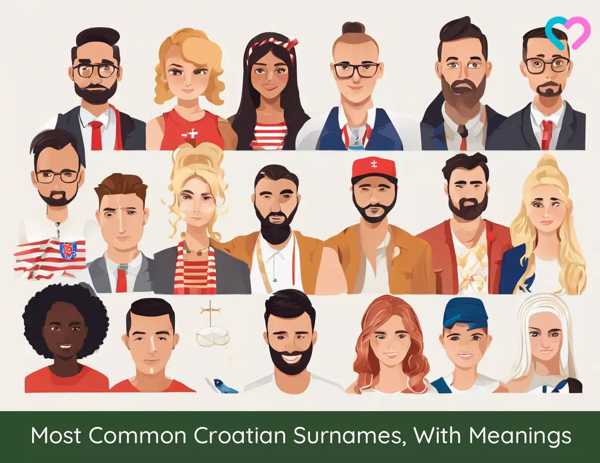 Croatian surnames or last names_illustration