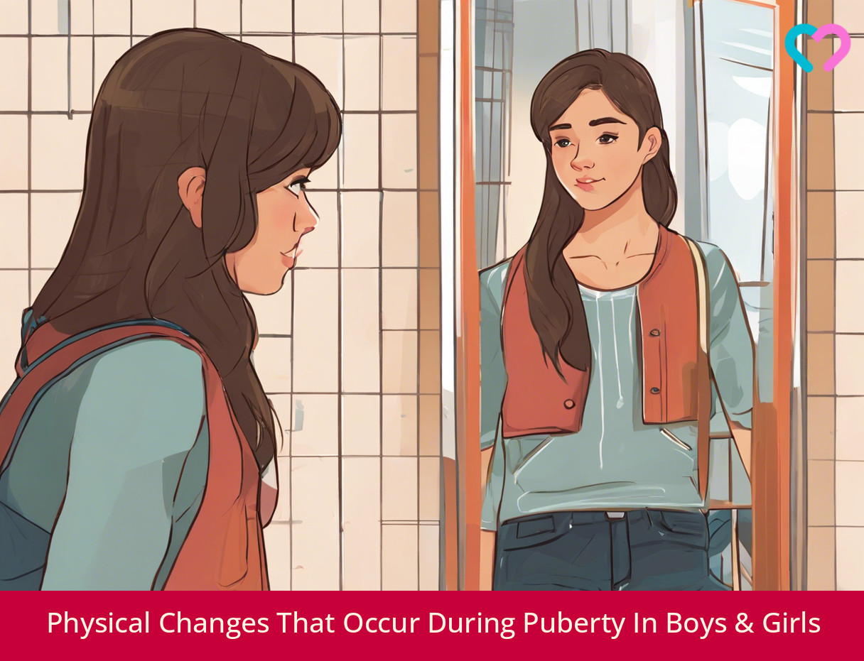physical changes during puberty male and female_illustration