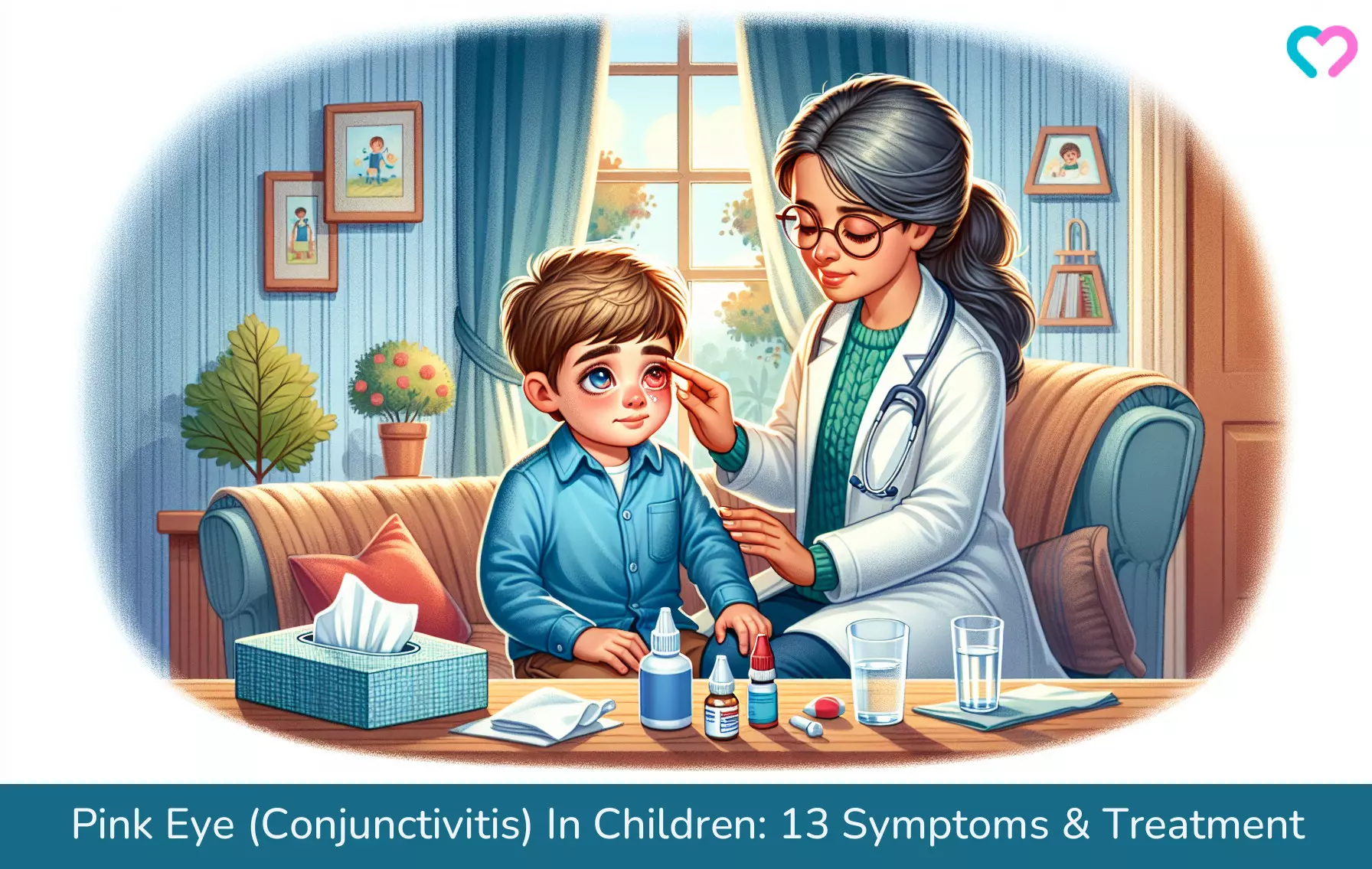 Pink Eye (Conjunctivitis) In Kids_illustration