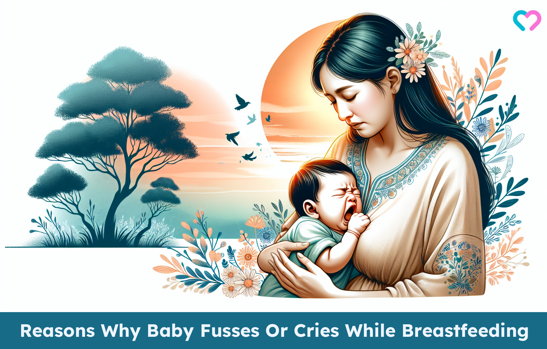 baby cries while breastfeeding_illustration