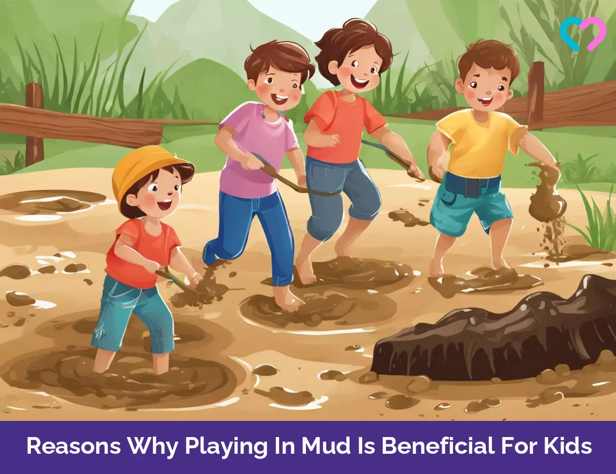 Kids Playing In The Mud_illustration