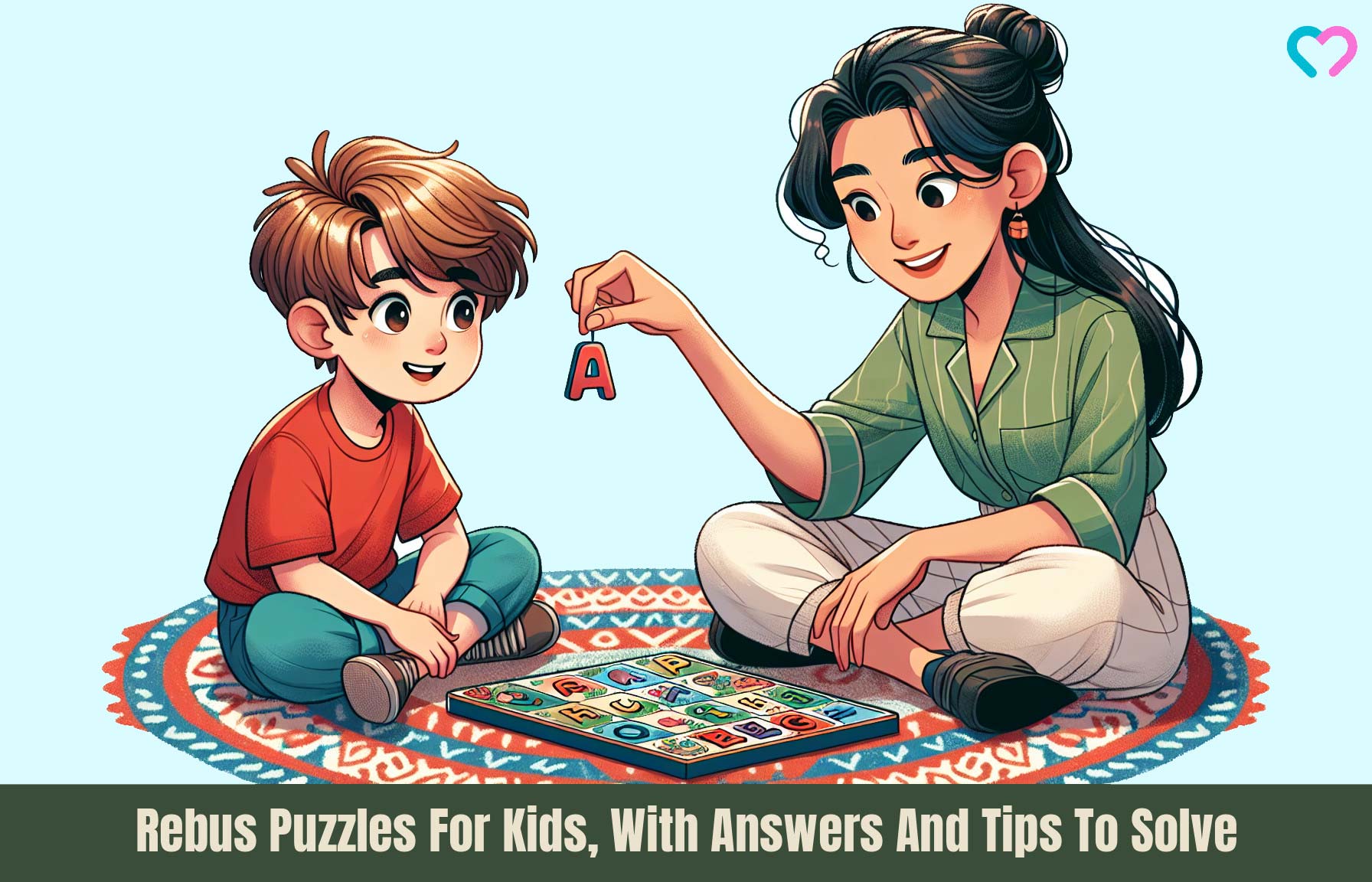 Rebus puzzles for kids_illustration