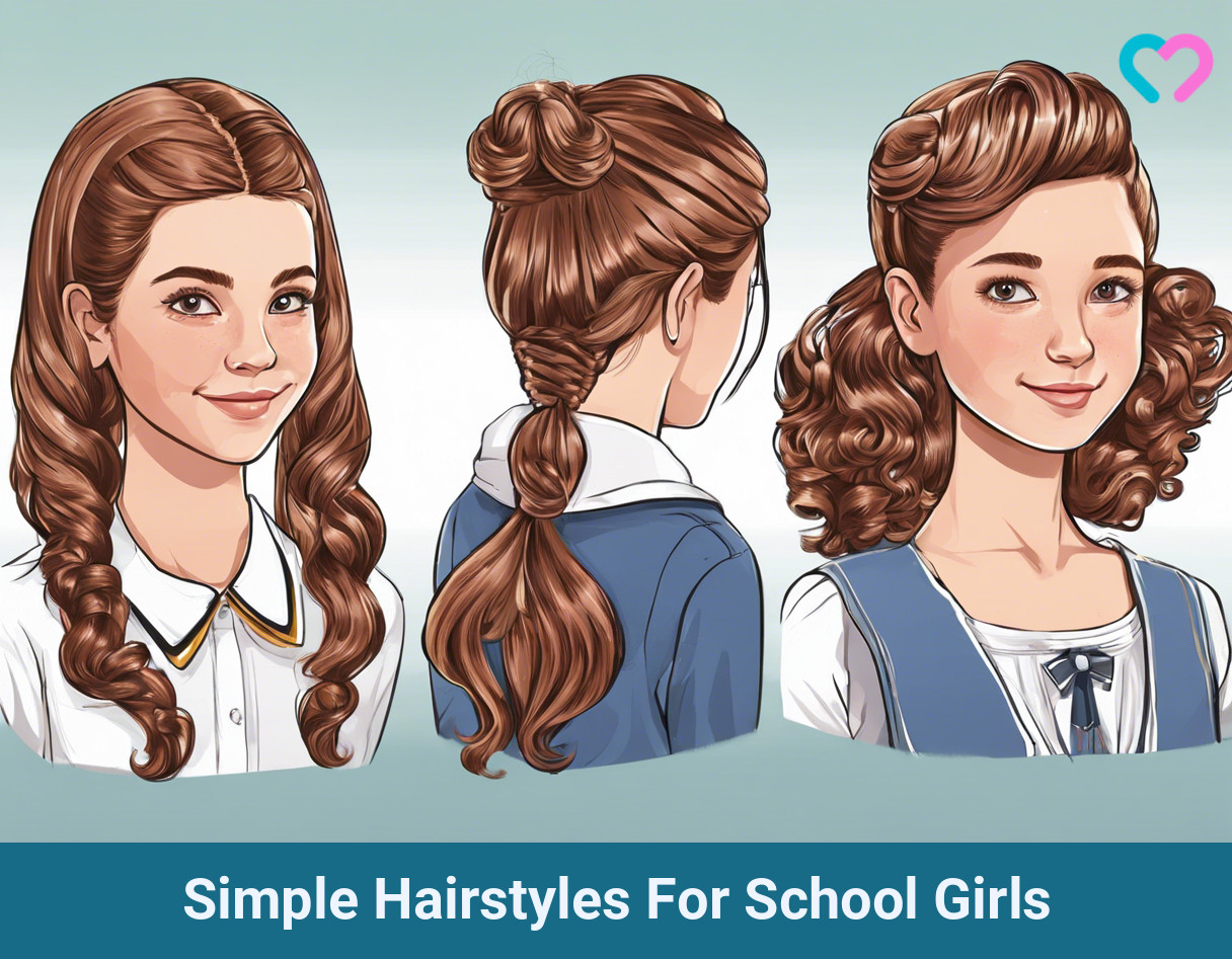 Hairstyles For School Girls_illustration