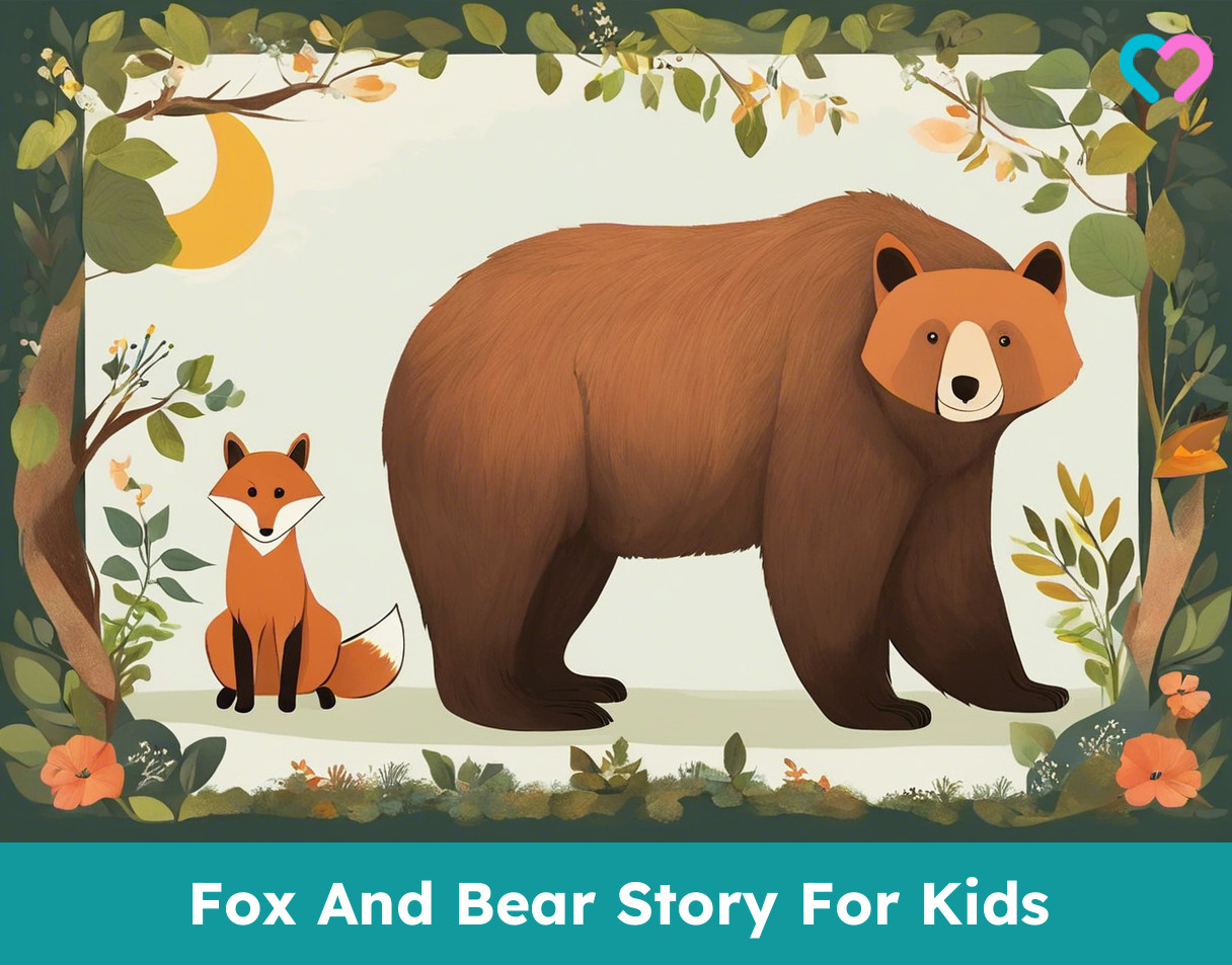 Fox And Bear Story for kids_illustration