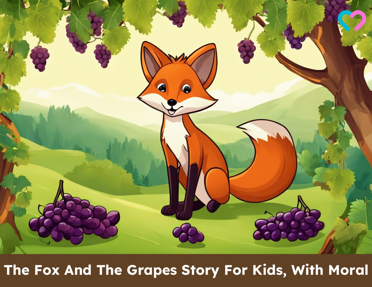 Fox And Grapes Story for kids_illustration