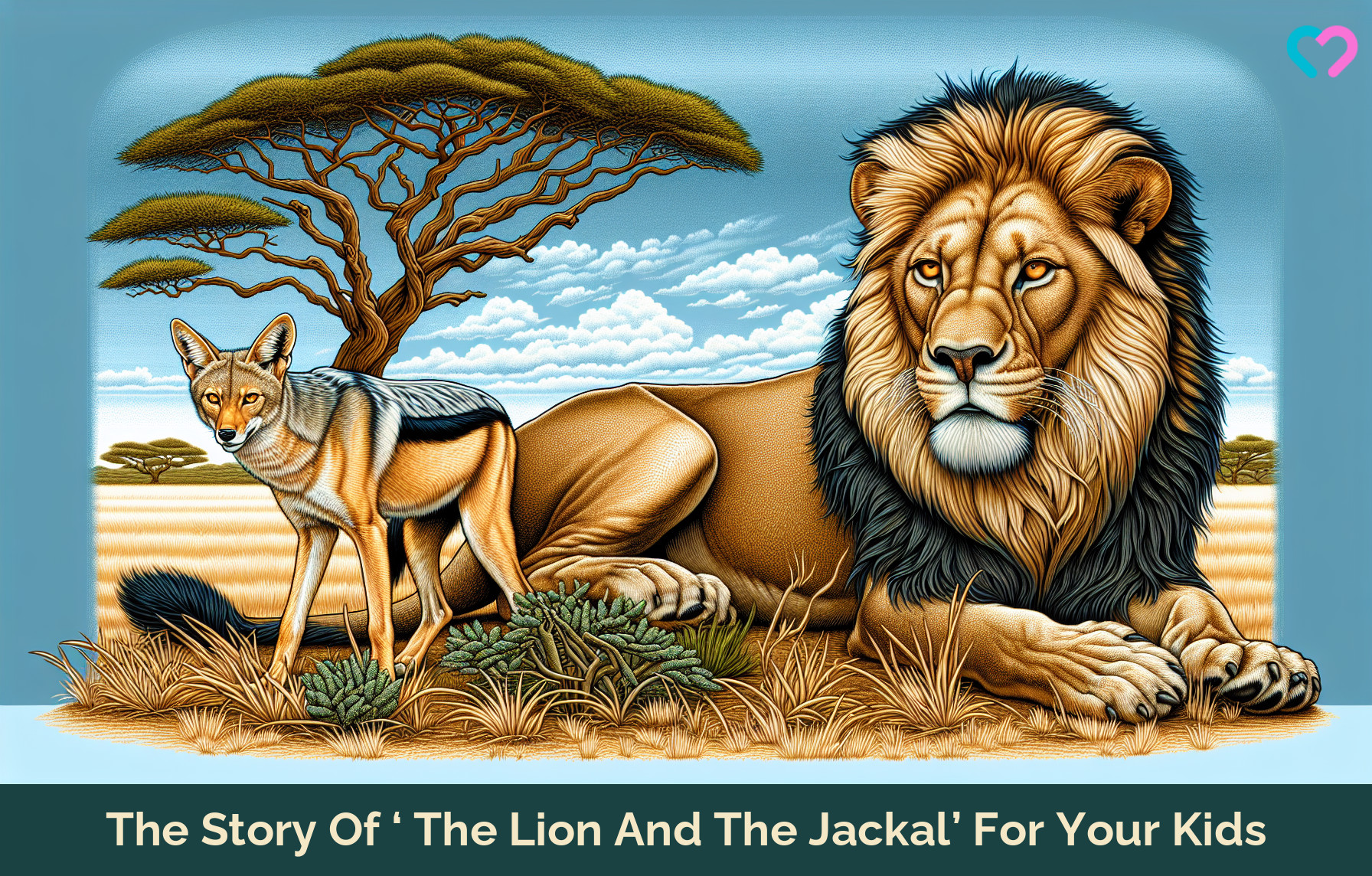 Story Of ‘Lion And Jackal’ For Kids_illustration
