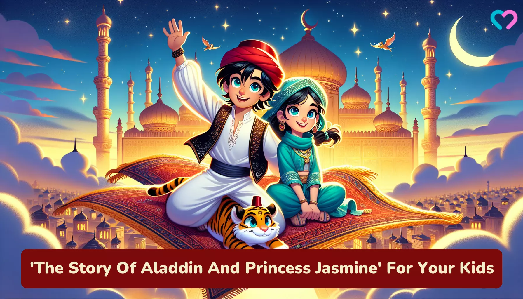 Story Of Aladdin And Princess Jasmine_illustration