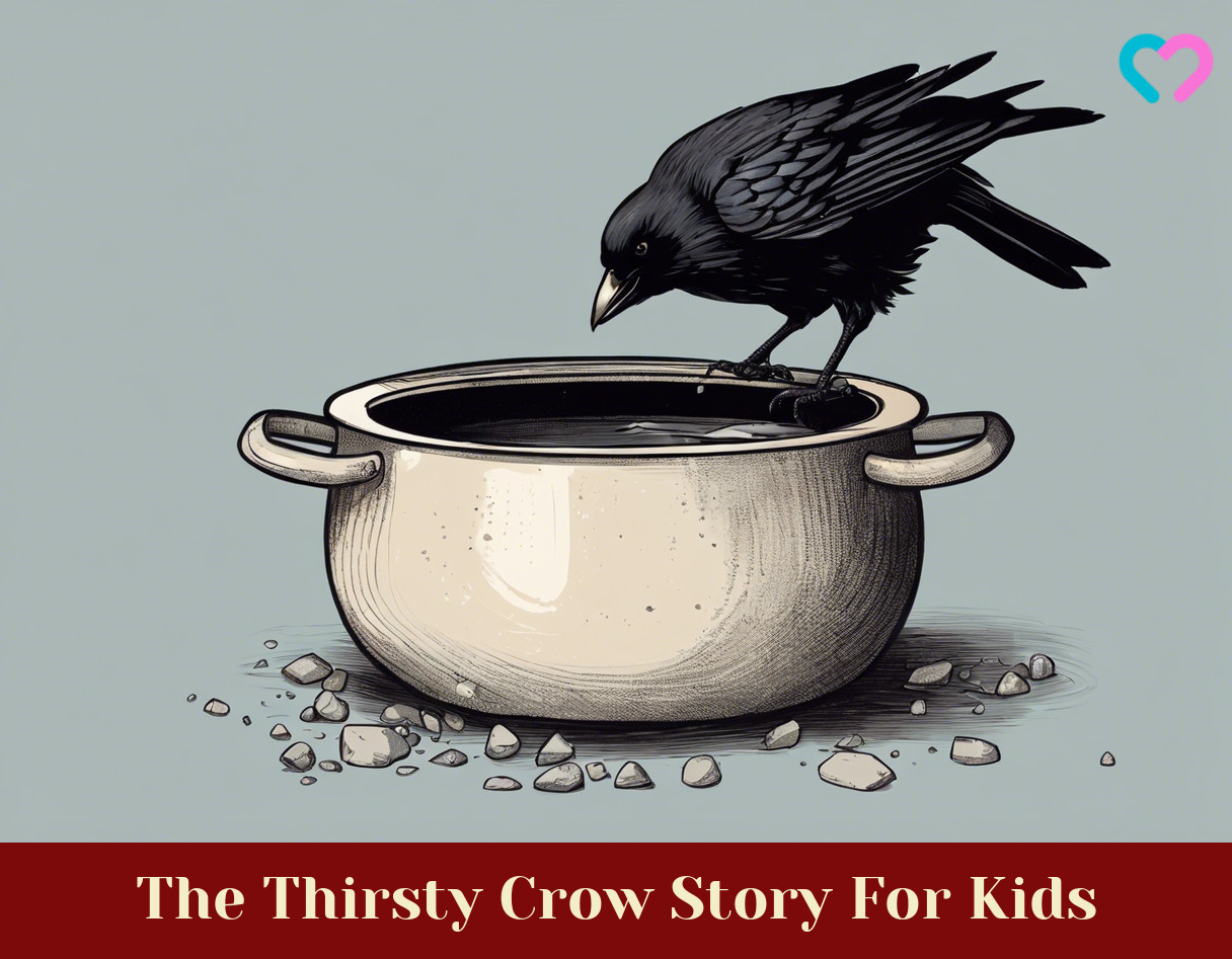 the thirsty crow story_illustration