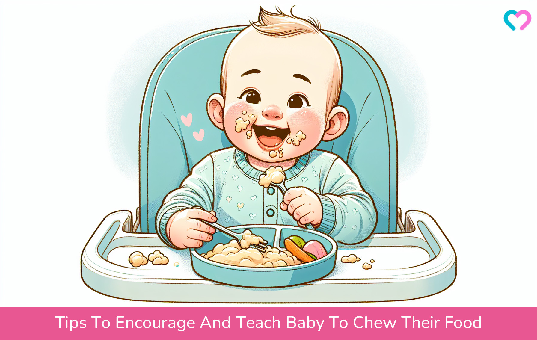 teach baby to chew food_illustration