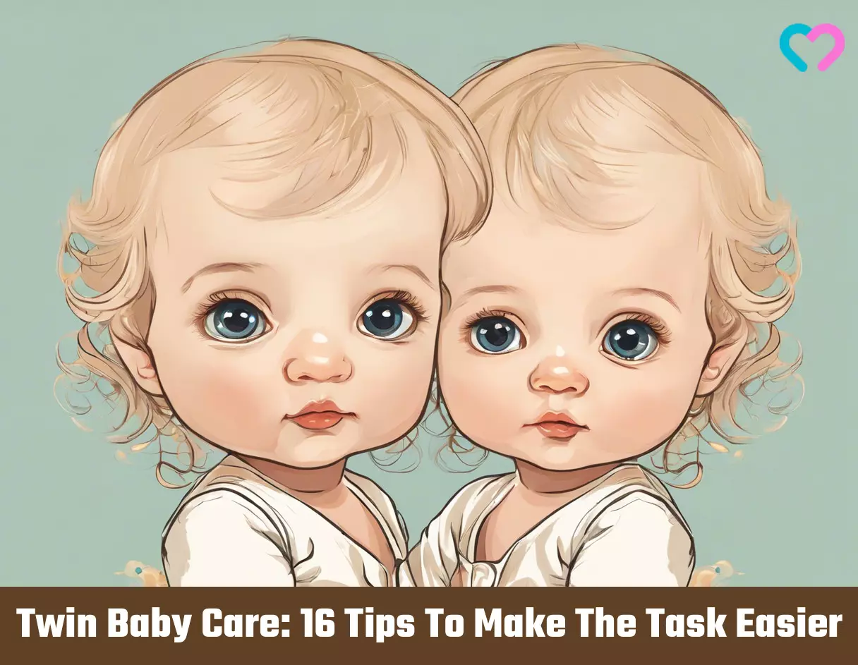 twins baby care_illustration