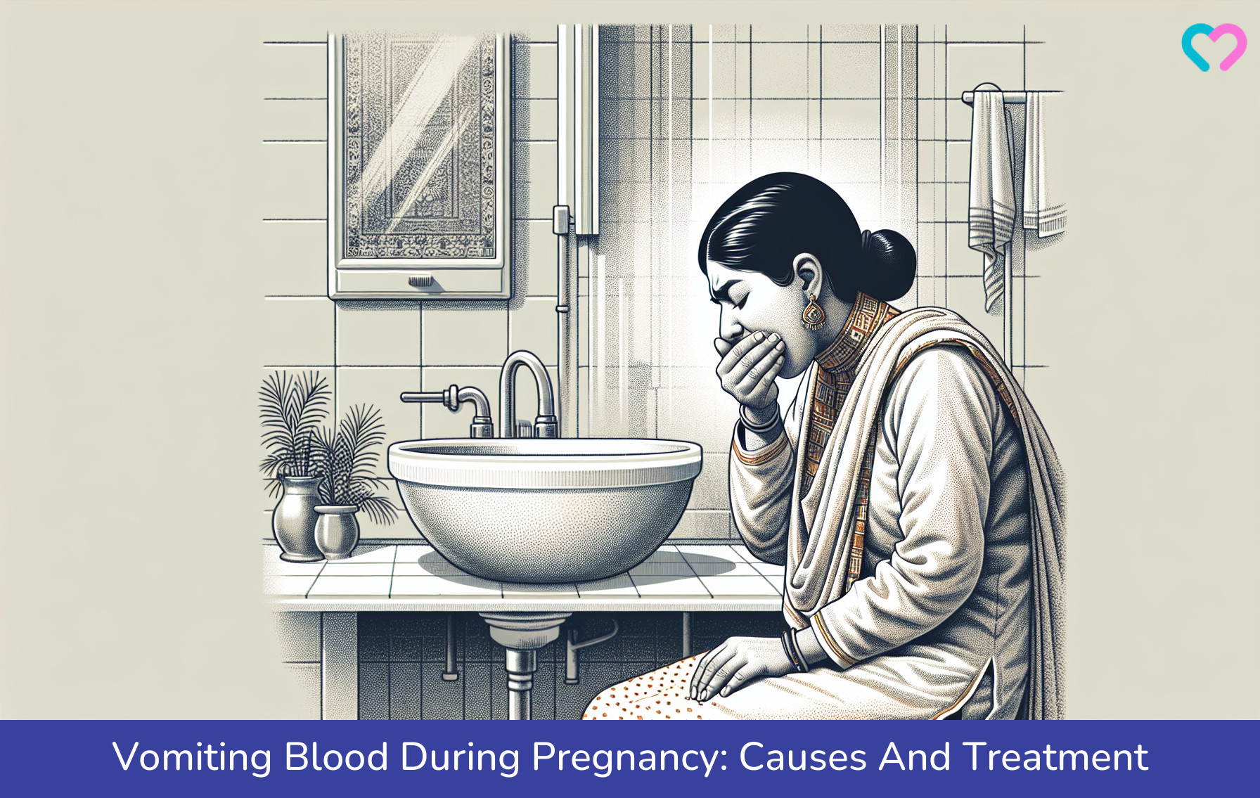 blood in vomit during pregnancy_illustration