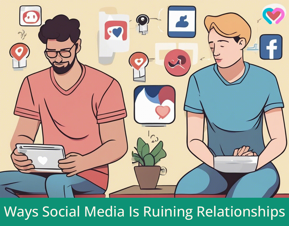 social media ruins relationship_illustration