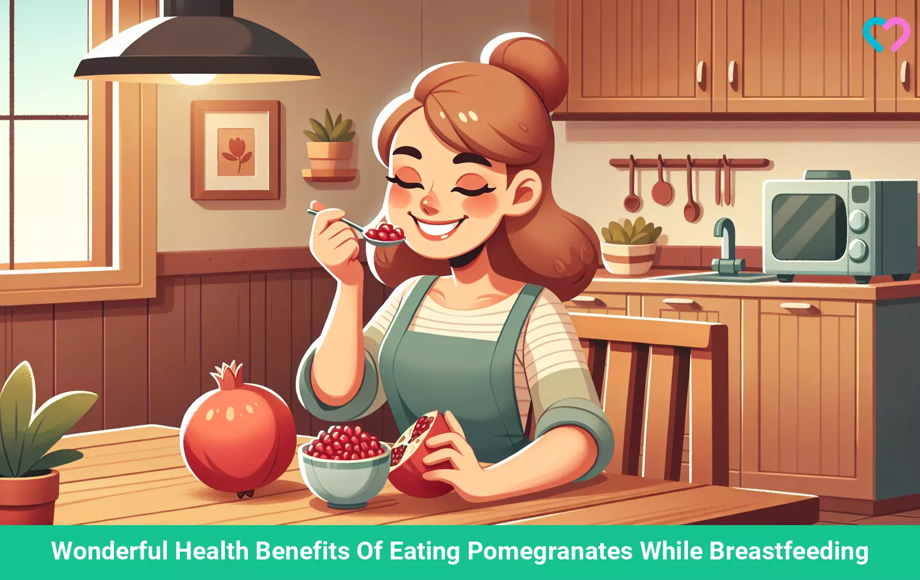 pomegranate while breastfeeding_illustration
